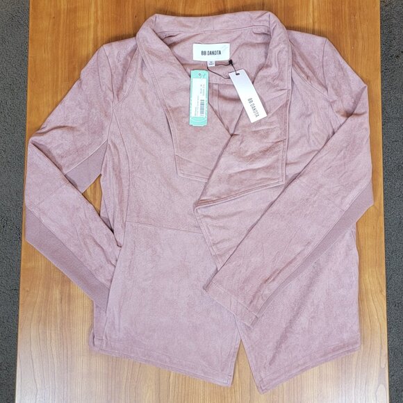 NWT BB Dakota Stitch Fix Freda Faux Suede Jacket Blush - M - Picture 4 of 10